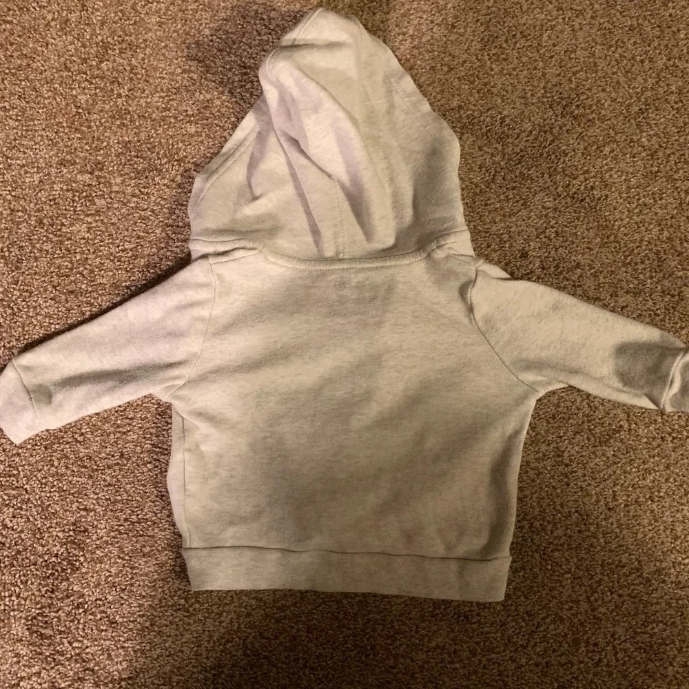 Baby Gap grey zip up hooded jacket 3-6M